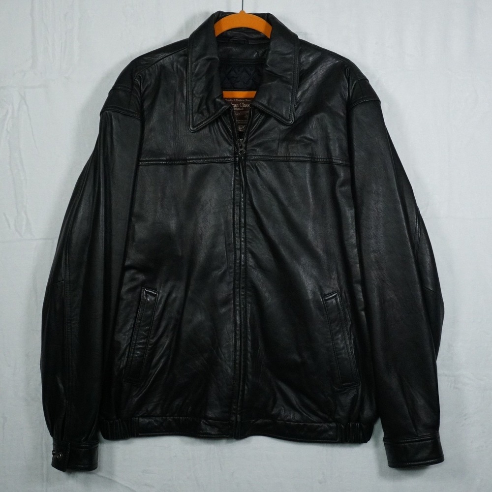 Retro American Classics Colebrook Mens XL Leather Jacket Zip Up Quilted USAF